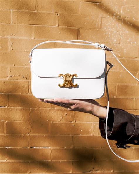 celine triomphe bag white